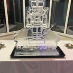Nutcracker ice sculpture vodka luge for RAF Digby in Lincolnshire