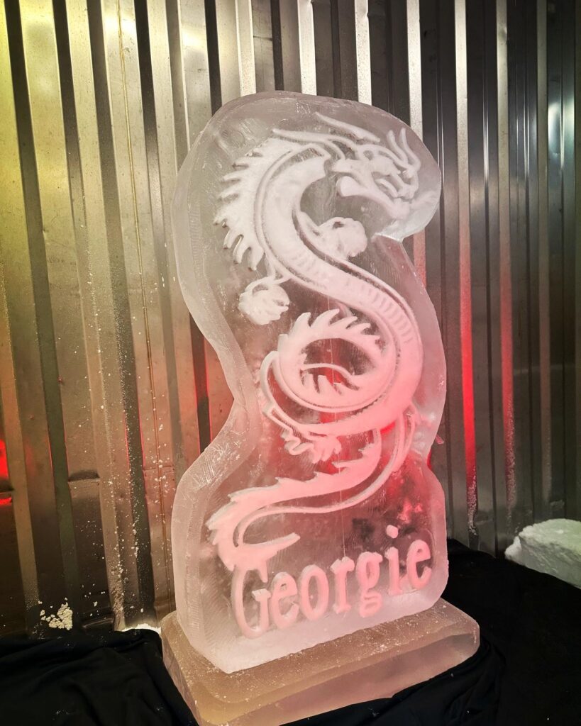 Chinese Dragon vodka Ice Luge 1mx50cm