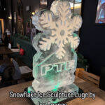 Snowflake and name vodka luge for Christmas party in Kensington