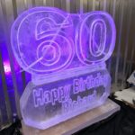 60th Birthday Vodka Ice Luge - Birthday Ice Sculpture