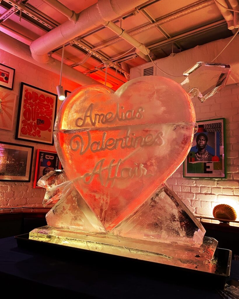 Heart Ice Sculpture Vodka Luge London