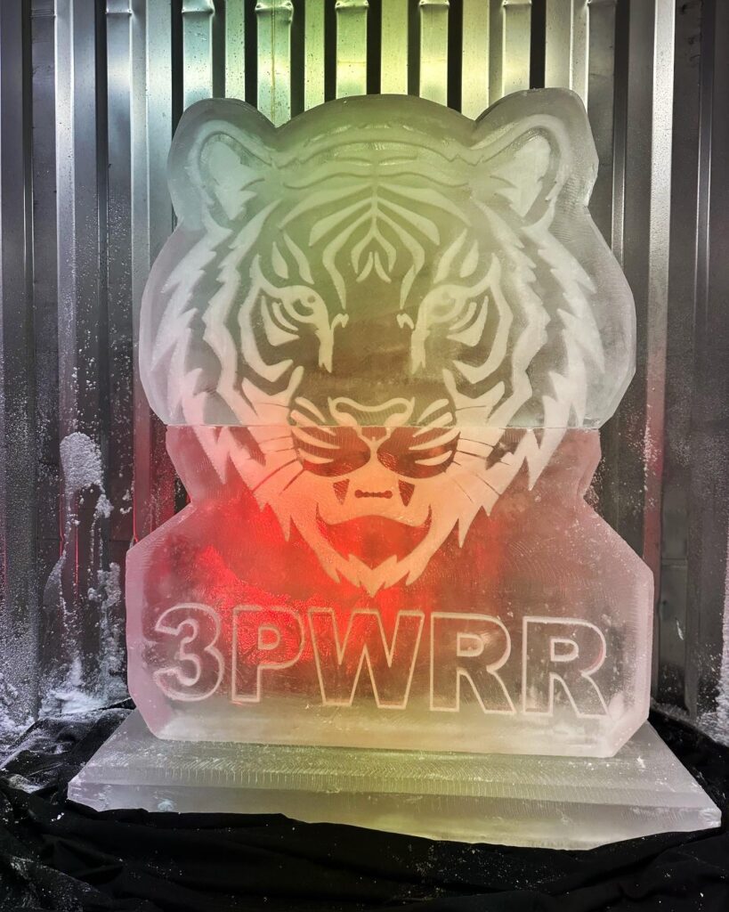 Princess of Wales' Royal Regiment ice sculpture vodka luge for mess party