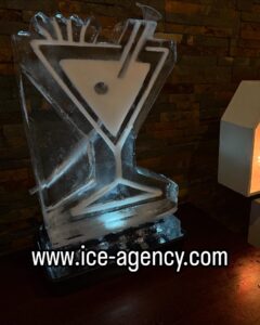 Martini Glass Vodka Ice Luge - Martini Glass Vodka Luge