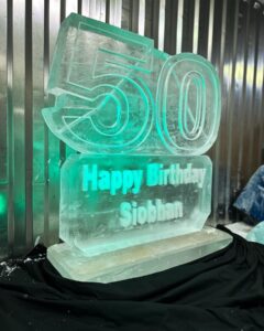 50 Happy Birthday Ice Luge 1mx1m