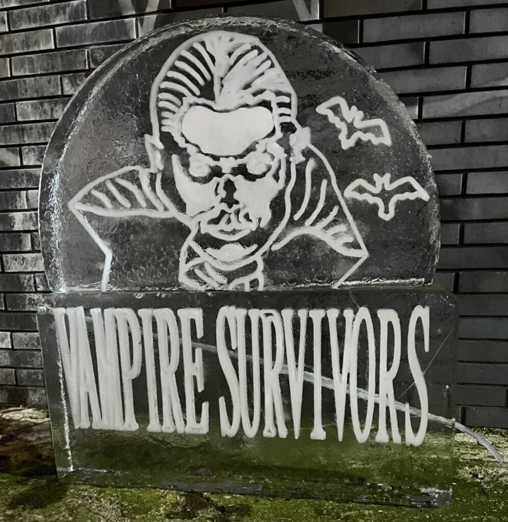 Vampire Survivors Game Ice Sculpture