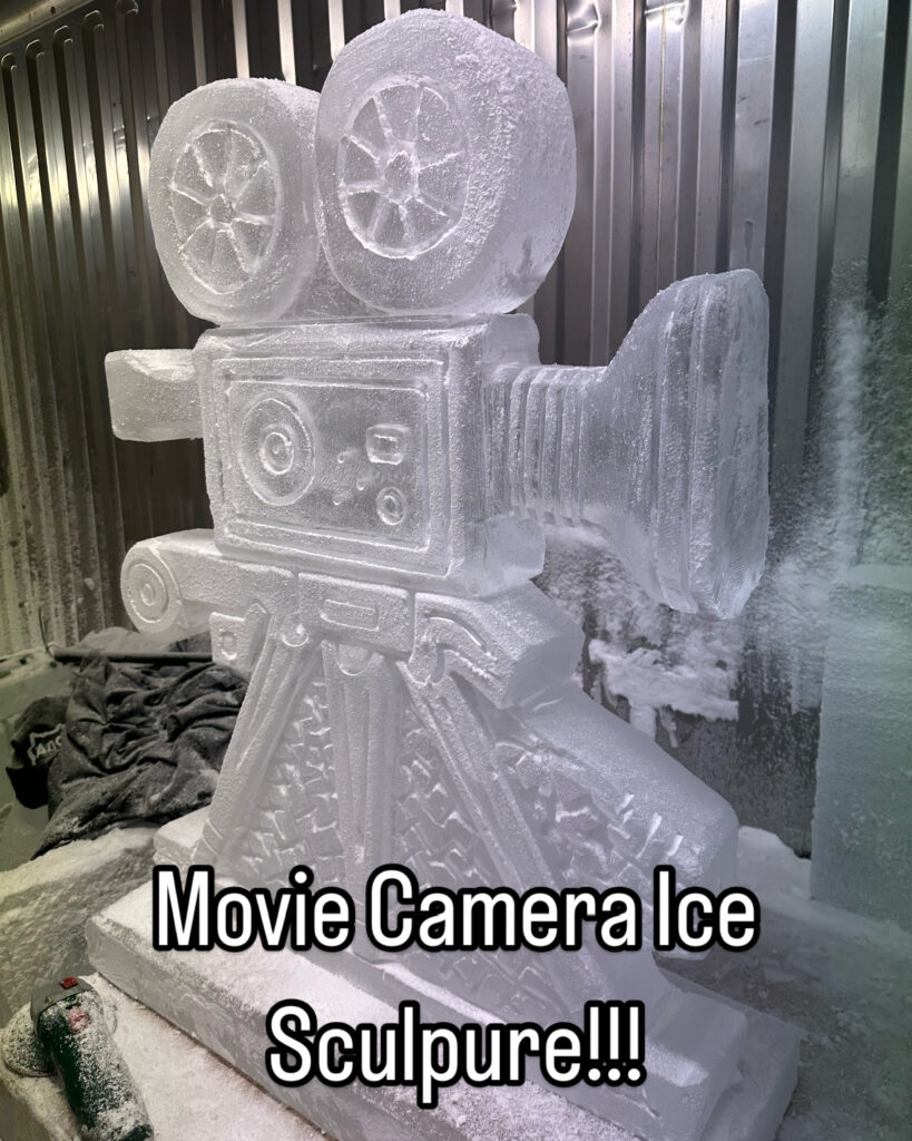 Amazing London Ice Luge of a Movie Camera