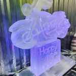 Harley Davidson ice luge - Motorbike ice sculpture luge