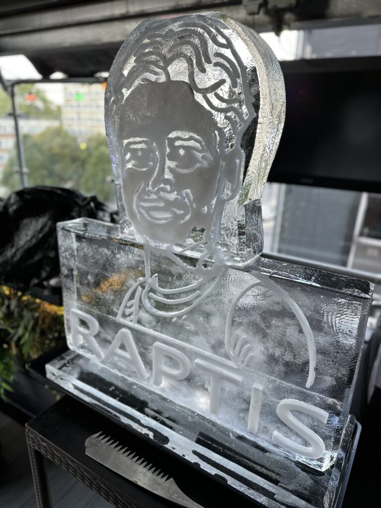 Footballer Ice Sculpture for 5 Guys Football Team
