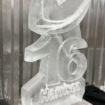 Rugby themed ice luge - 16th Ice Sculpture - Rugby vodka luge