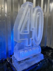 40th birthday vodka luge - 40 ice luge