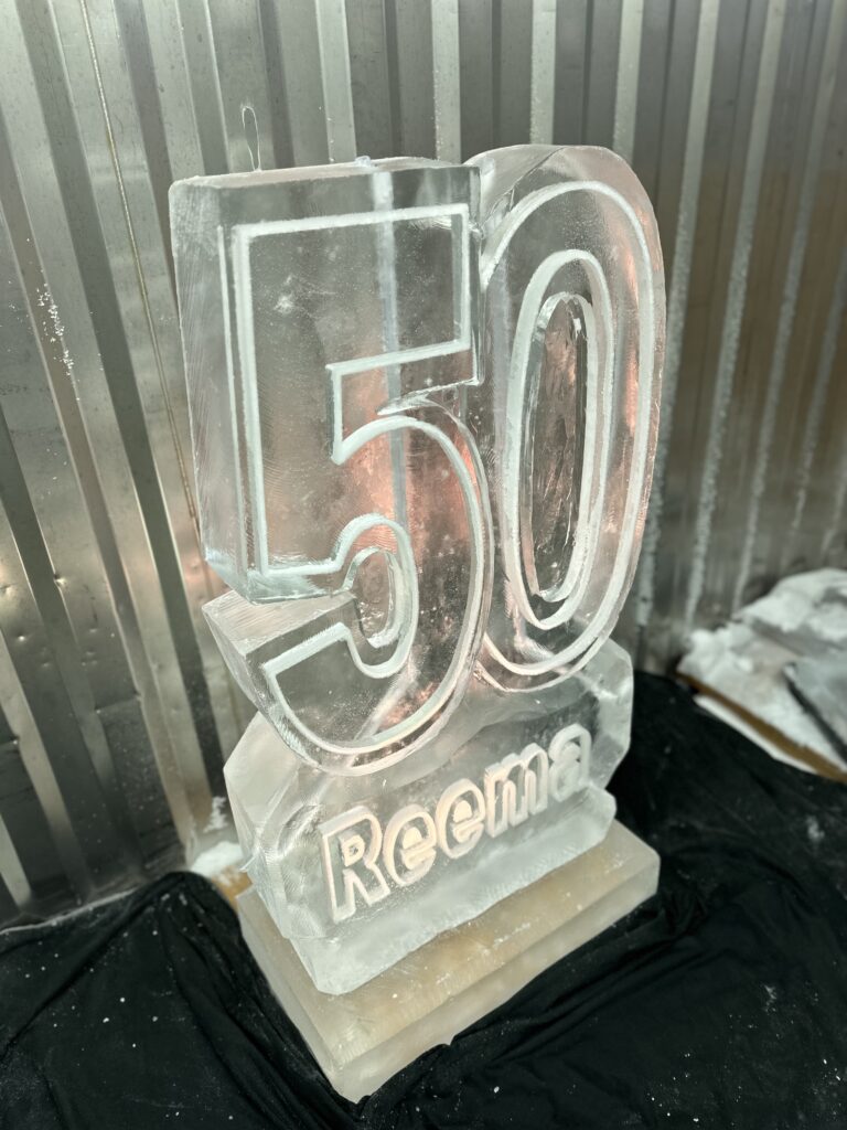 50 vodka luge small - small ice luge