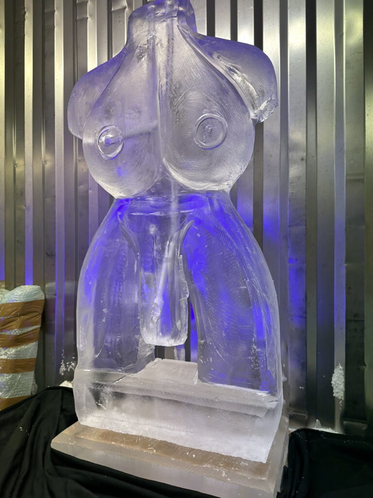 HeShe torso vodka luge - SheHe torso ice luge
