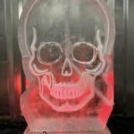 Skull vodka luge - Halloween ice luge