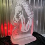 Horse Head Ice Sculpture - Horse Vodka Luge
