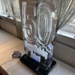50th Birthday ice luge - 50 vodka luge