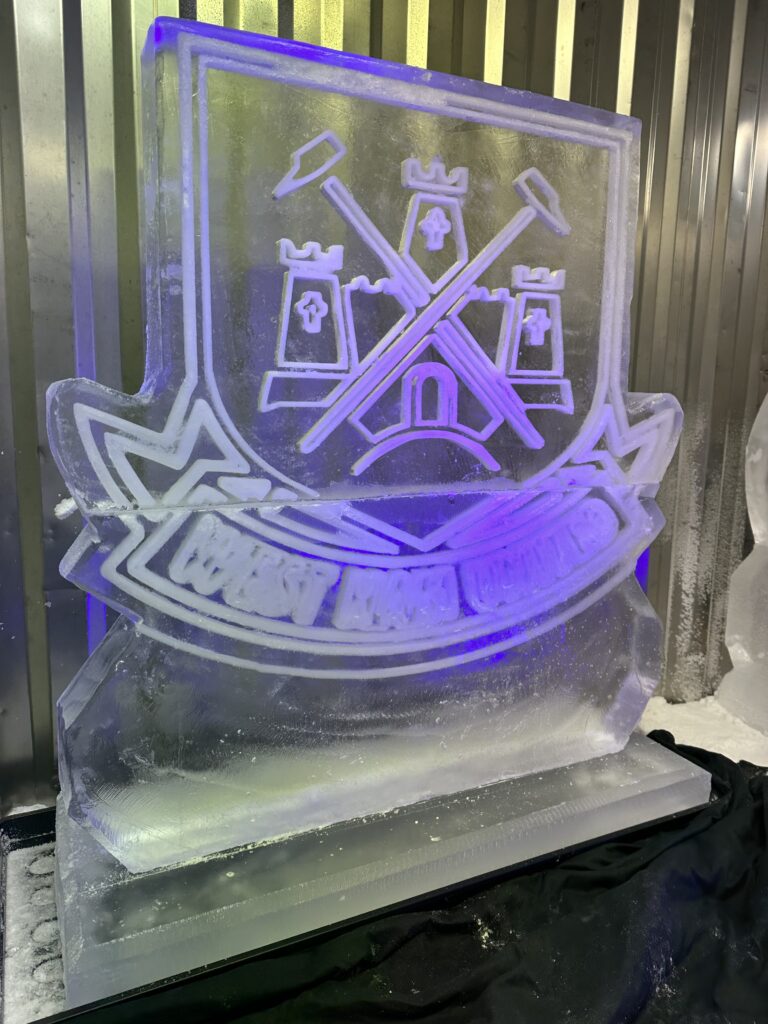 West Ham FC Vodka Luge - West Ham Ice Luge