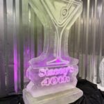 Martini Glass Vodka Luge - Martini Ice Luge - 40th vodka luge