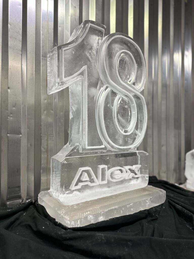 18th Birthday vodka luge - 18 ice luge