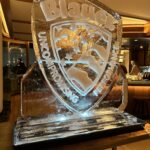 Bauer Clothing launch ice sculpture 1mx1m with Anais Gallagher