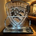 Bauer Clothing launch ice sculpture 1mx1m with Anais Gallagher