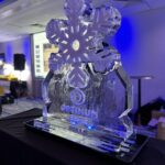 Snowflake ice sculpture in Sheffield OEC