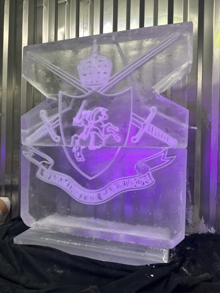 Warminster Garrison ice luge - Warminster Garrison vodka luge - Army vodka luge