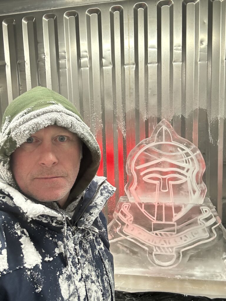 Special Reconnaissance Regiment ice vodka luge in Hereford