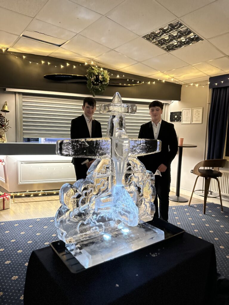 Grob Tutor plane vodka luge - ice luge in Liverpool