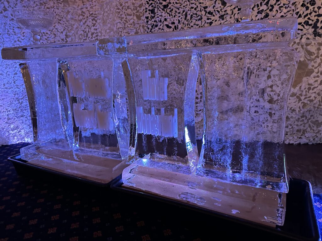 2 metre ice bar for mess party at Prince William of Gloucester Barracks Lincolnshire