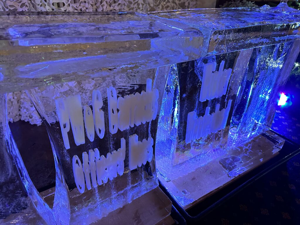 2 metre ice bar for mess party at Prince William of Gloucester Barracks Lincolnshire