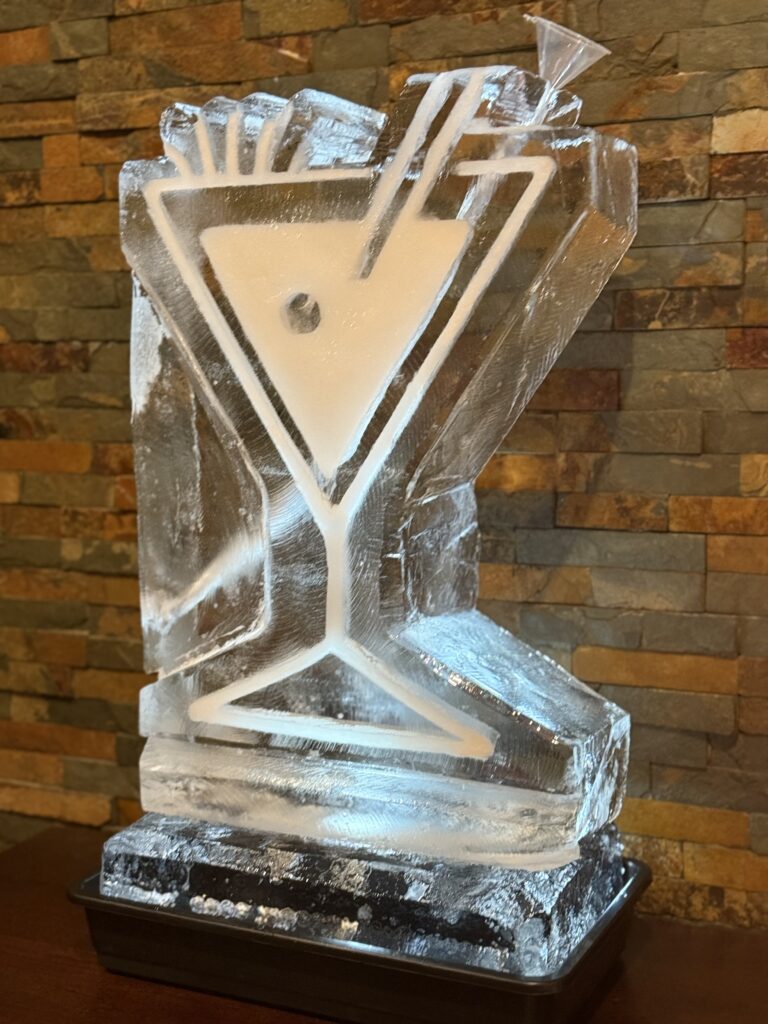 Martini Glass Vodka Ice Luge in London