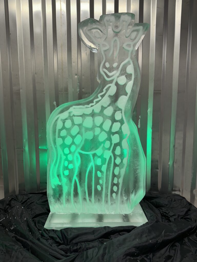 Giraffe Vodka Ice Luge - GIraffe Ice Sculpture