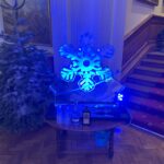 Snowflake vodka luge - Snowflake ice sculpture