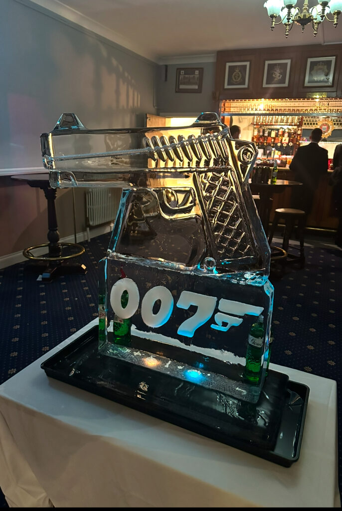007 Bond themed vodka ice luge - James Bond Ice Luge