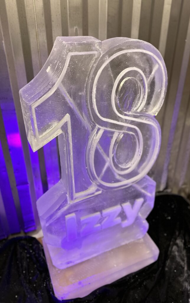 18th Birthday vodka luge - 18 ice luge