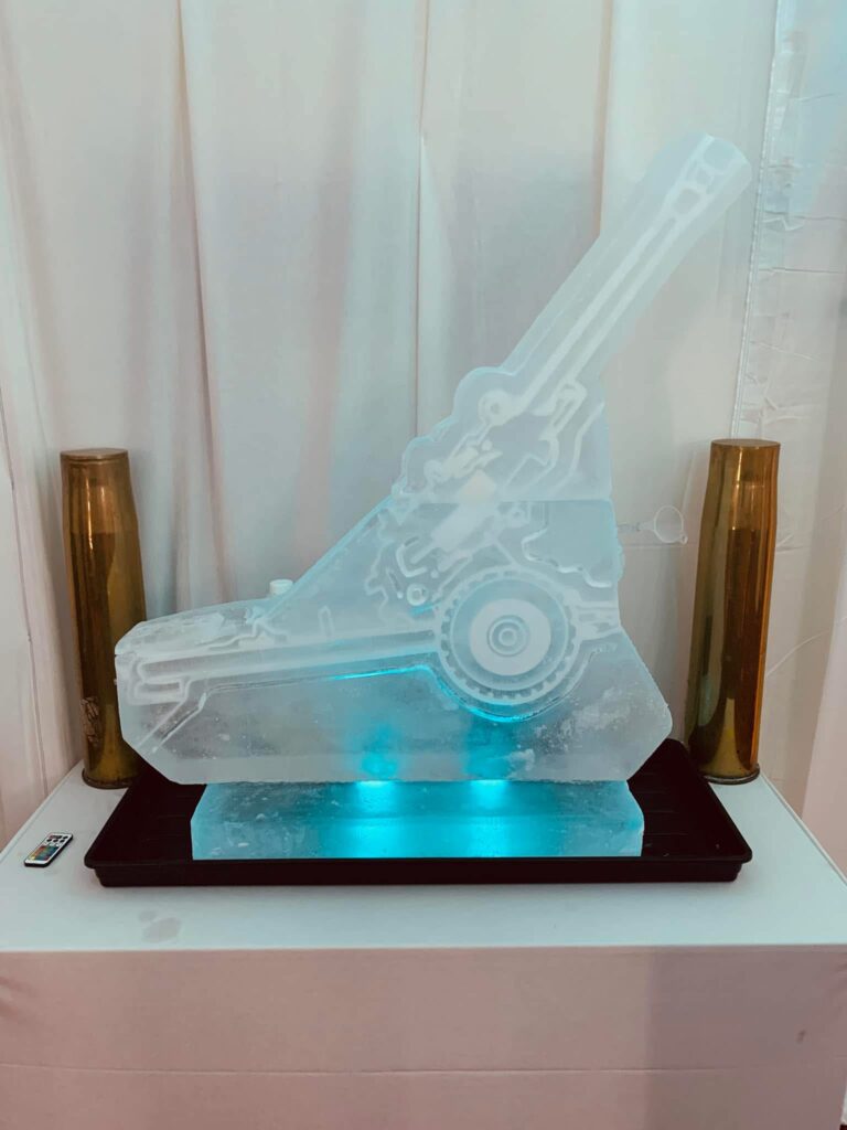 105mm light gun vodka luge for Royal Artillery in Yorkshire