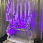 40th Birthday ice luge - 40 vodka luge