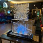 Snowflake ice sculpture luge for First Class Fitness in Weymouth