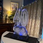 40th Birthday ice luge - 40 vodka luge