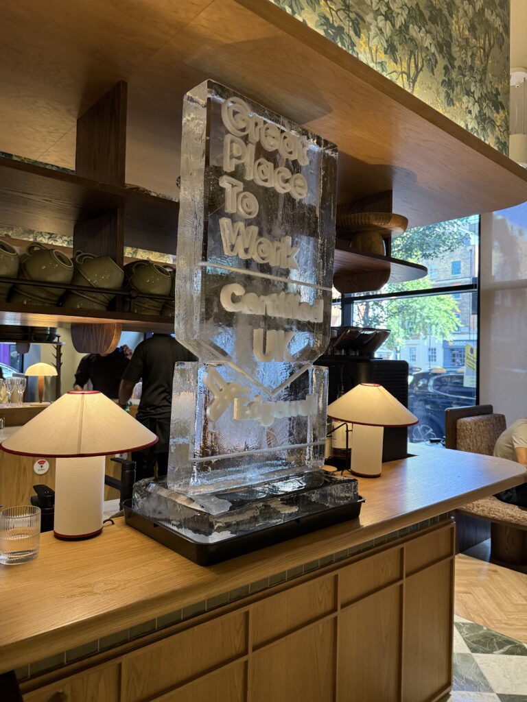 Edgewell Launch Ice Sculpture in Westminster