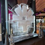 Chotto Matte logo ice sculpture luge in Manchester
