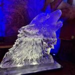 Wolf Ice Sculpture for Netflix series Wolf King at Waxy O'Connors bar