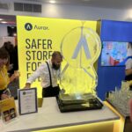 Logo ice sculpture luge for Auror at King Power Stadium