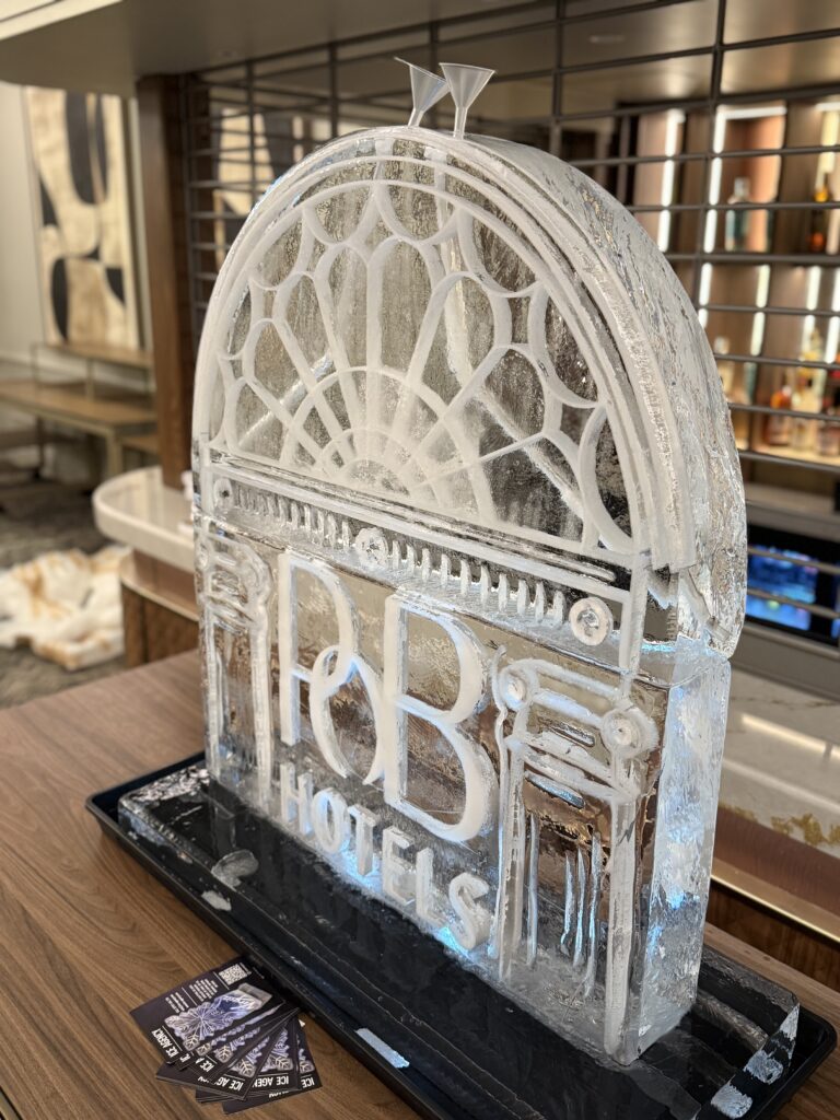 Pride Of Britain Hotel Awards ice sculpture luge in St Albans