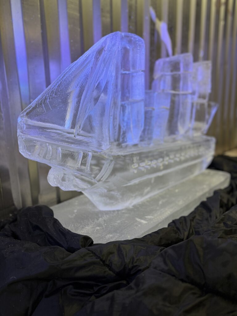 HMS Warrior Ice Sculpture in Portsmouth