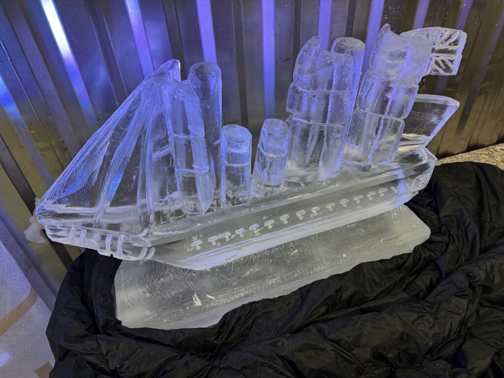 HMS Warrior Ice Sculpture in Portsmouth