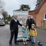 2m high Menorah Ice Sculpture for hanukkah celebrations with lubavitch Radlett Hertfordshire