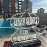 Ice Luge for Embassy Gardens summer party in Nine Elms London