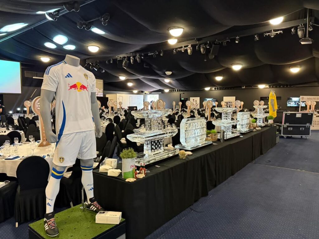 Leeds United Football Club ice sculptures for Player of the Year Awards