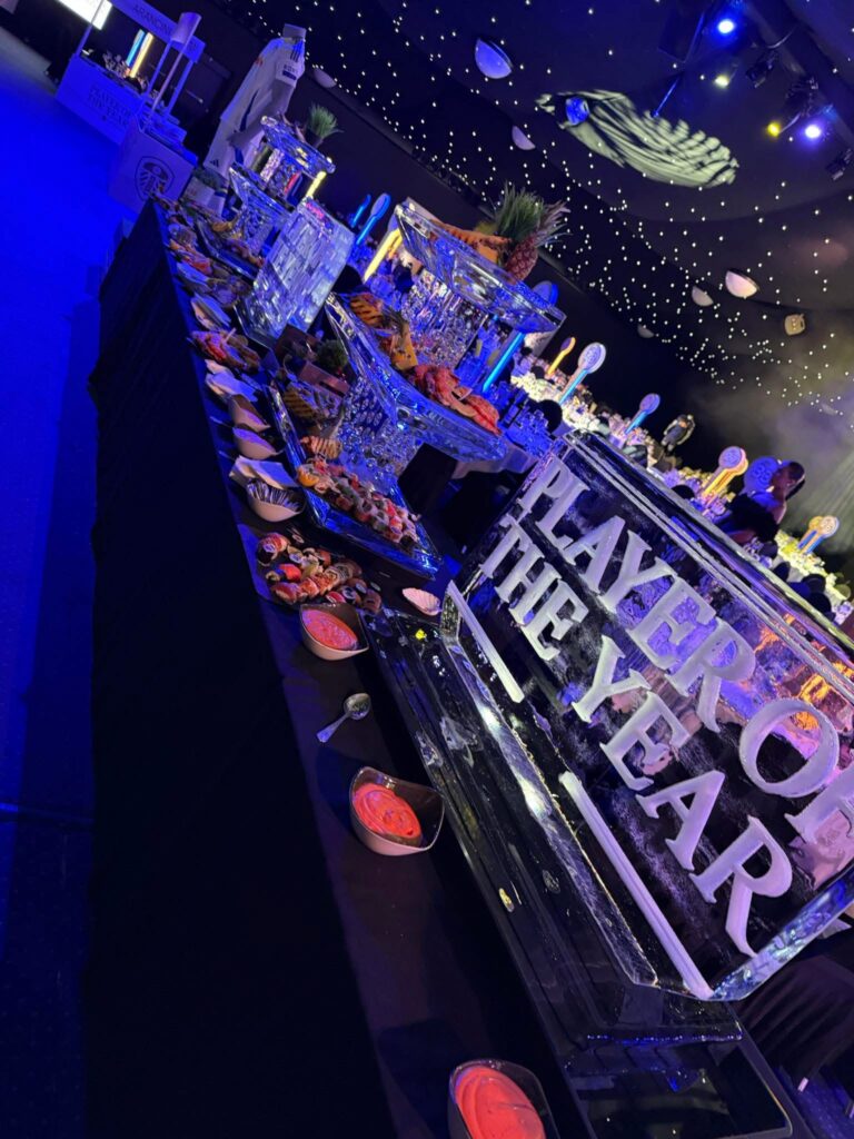Leeds United Football Club ice sculptures for Player of the Year Awards